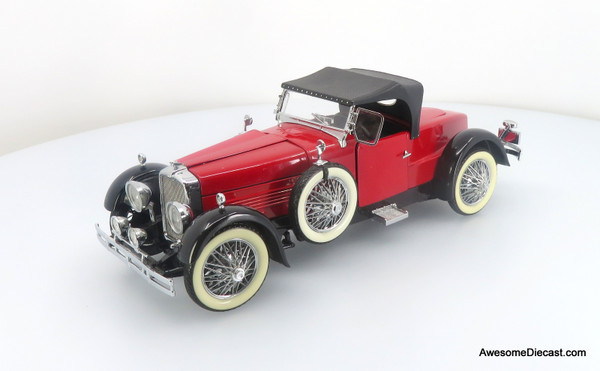 1928 Stutz Black Hawk, Two-Tone Red/Black 1:24 Vintage Classic by Franklin Mint