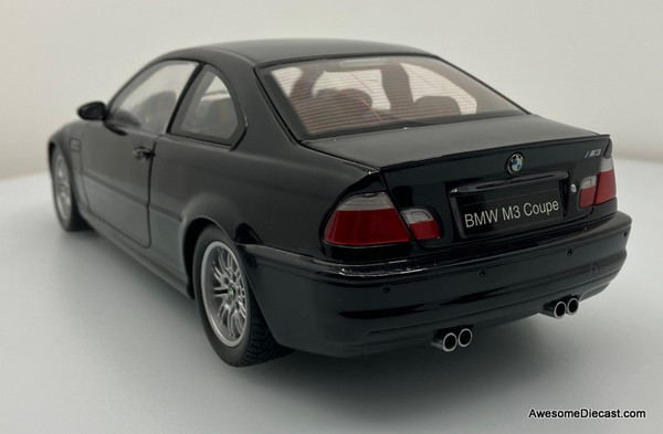 RARE!! BMW M3 Coupe (E46), Jet Black 1:18 Diecast Model Car by Kyosho