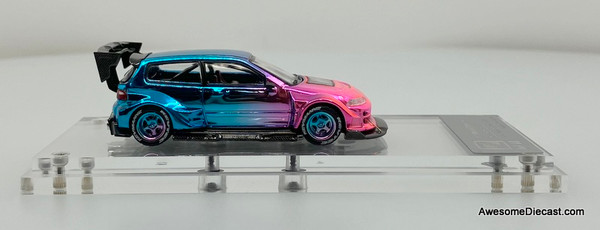 1996 Kevmanzz Honda Civic EG6 Widebody, Blue/Pink Chrome 1