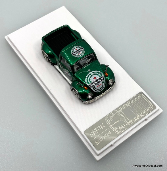 Volkswagen Beetle Pick-Up, Heineken Livery 1:64 Diecast Model