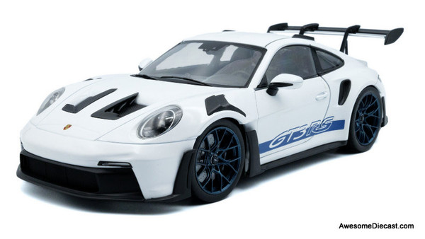 2024 Porsche 911 GT3 RS, White 1:18 Diecast Model Car by Solido