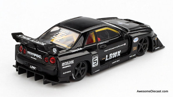 Nissan LB-ER34 Super Silhouette Skyline Black 1:64 Diecast Model