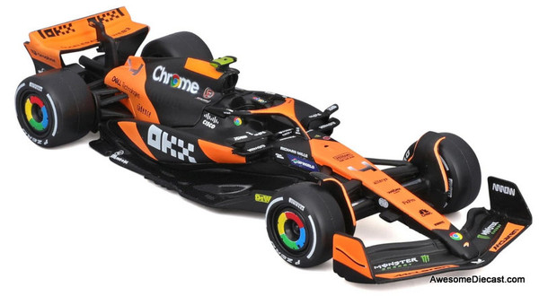 McLaren MCL38 Formula 1 Race Car #4 1:43 Diecast Model Car by Burago