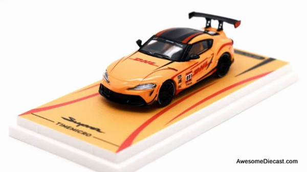 Toyota Supra A90, Orange DHL Livery 1:64 Diecast Model Car