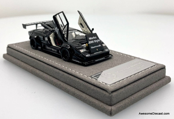 Lamborghini Countach LBWK, Black 1:64 Diecast Model Car by