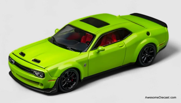 Dodge Challenger SRT Hellcat, Metallic Green 1:64 Diecast Model Car by Stance Hunters