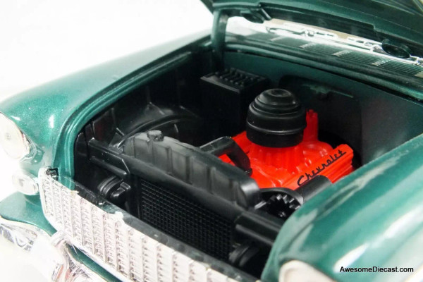 1955 Chevrolet Bel Air, Turquoise/White 1:18 Diecast Model Car ERTL