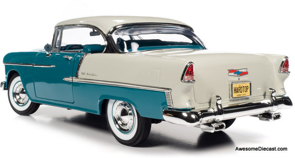 1955 Chevrolet Bel Air, Turquoise/White 1:18 Diecast Model Car ERTL