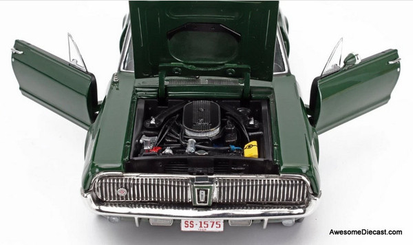 1968 Mercury Cougar XR7G Coupe, Augusta Green 1:18 Diecast Model