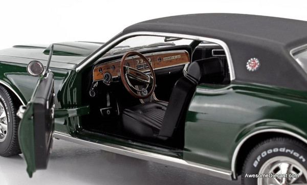 1968 Mercury Cougar XR7G Coupe, Augusta Green 1:18 Diecast Model
