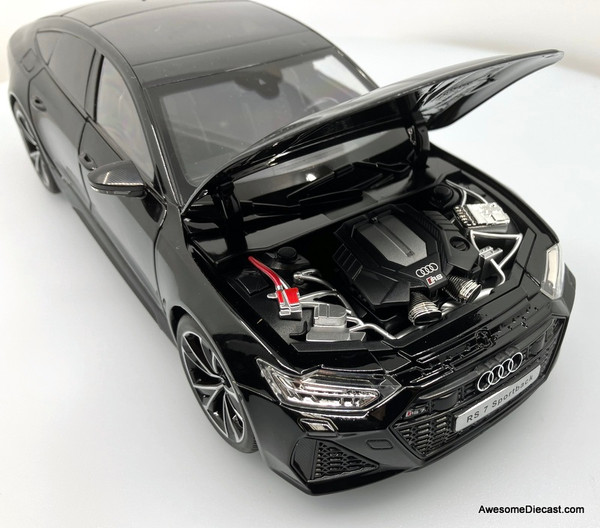 Audi RS7 Sportback, Black w/Sound & Light 1:18 Diecast Model