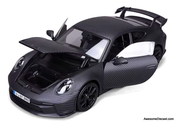 Porsche 911 GT3, Carbon Fiber 1:18 Diecast Model Car by Burago