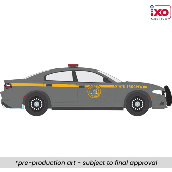 2023 Dodge Charger Pursuit Police Car - New York State Troopers 1:64 Diecast Model Car  by IXOAmerica