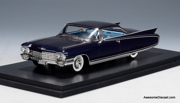 1960 Cadillac Eldorado Seville York, Blue Metallic 1:43 Resin Cast Model Car by Stamp Models