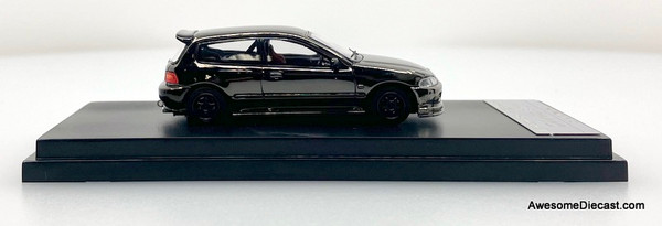 Honda Civic EG6, Black Chrome 1:64 Diecast Model Car by Street Weapon