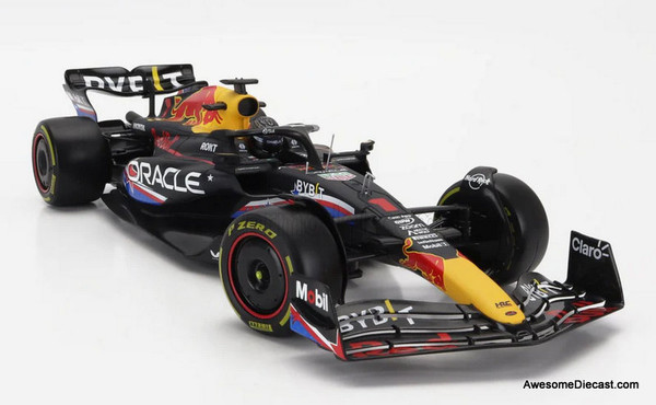 Oracle Red Bull Racing RB19 Formula One Race Car #1 Max Verstappen 1:18 Diecast Model Car by Burago