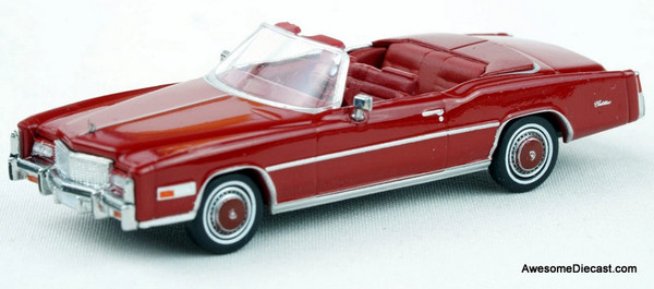 1976 Cadillac Eldorado Convertible, Red 1:87 ABS Plastic Model Car by Brekina