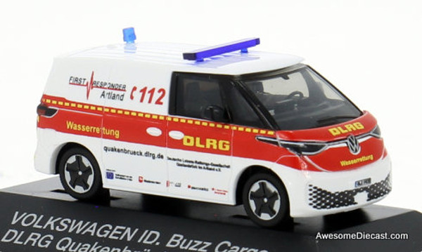 Volkswagen Buzz Cargo Van Ambulance 1:87 ABS Plastic Model Vehicle by Rietze