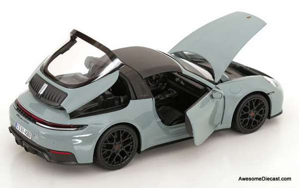2024 Porsche 911 Targa 4 GTS (992), Gray/Green 1:18 Diecast Model