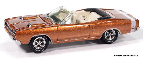 1969 Dodge Coronet R/T Convertible, Copper Metallic 1:64 Diecast Model Car by Johnny Lightning