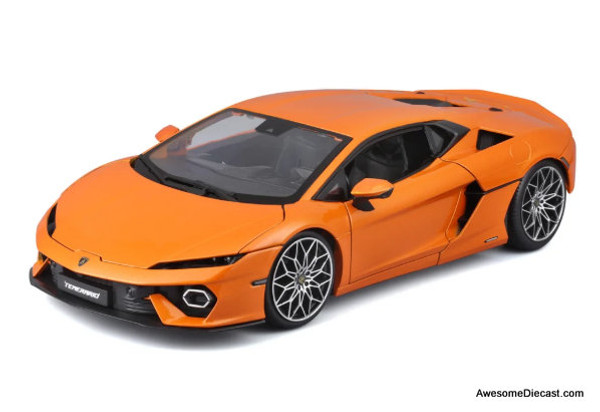 Lamborghini Temerario, Metallic Orange 1:18 Diecast Model Car by Maisto