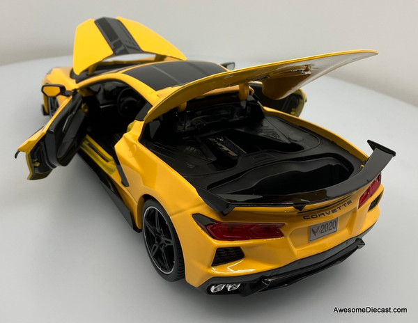 2020 Chevrolet Corvette Stingray Coupe, Yellow 1:18 Diecast Model