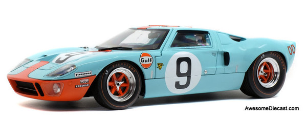 1968 Ford GT Mk1, #9 Gulf Livery 1:18 Diecast Model Car by Solido