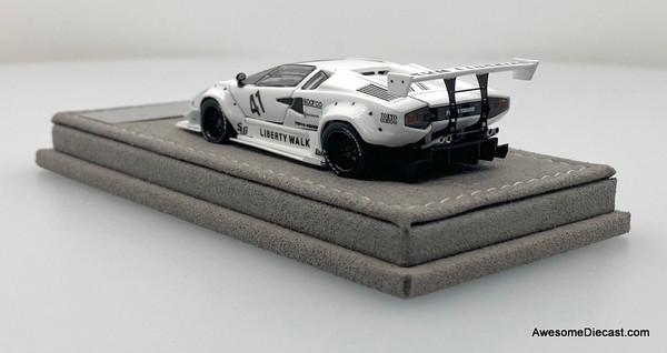 Lamborghini Countach Liberty Walk #41, Glossy White 1:64 Diecast