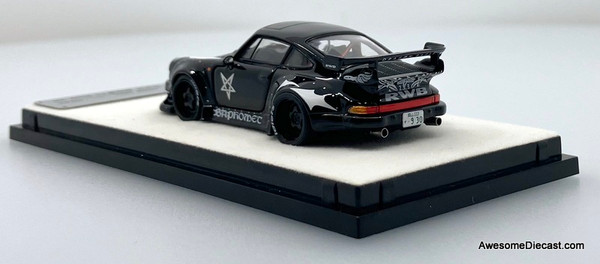 PGM 1/64 ポルシェ RWB930 Bapt Demon ブラック Porsche 930 RWB, Black: Baphomet Demon 1:64 Diecast Model Car by PGM