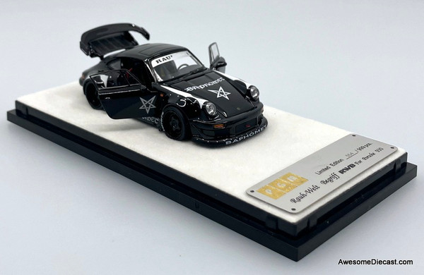 絶版　1/64PGM RWB 930 Black ポルシェ Porsche 930 RWB, Black: Baphomet Demon 1:64 Diecast Model Car by PGM