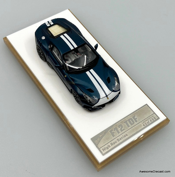 Ferrari F12 TDF, Tour De France Blue Metallic 1:64 Diecast Model