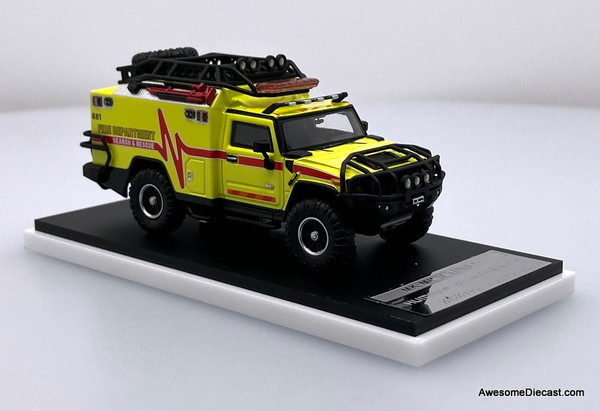 Hummer H2 Ambulance: Fire Department Search & Rescue 1:64 Diecast Model Ambulance by MK Miniatures