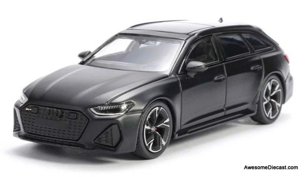 Audi RS6 Avant, Black 1:64 Diecast Model Car by Masdi