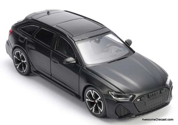 Audi RS6 Avant, Black 1:64 Diecast Model Car by Masdi