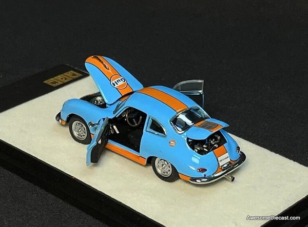 Porsche 356 #63 Gulf Racing 1:64 Diecast Model Car by PGM