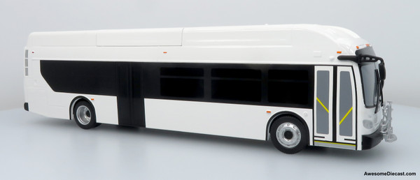 NFI Xcelsior XN40 Transit Bus: Blank White 1:43 ABS Plastic Bus Model by Iconic Replicas
