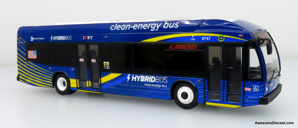 Nova Bus LFSH Hybrid Transit Bus: MTA New York City 1:87 (HO) Diecast Model Bus by Iconic Replicas