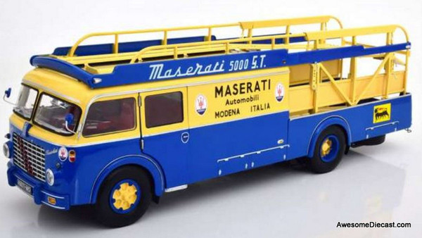1957 Fiat 642 RN2 Bartoletti Maserati Race Car Transporter 1:43 Diecast Model Truck by Altaya