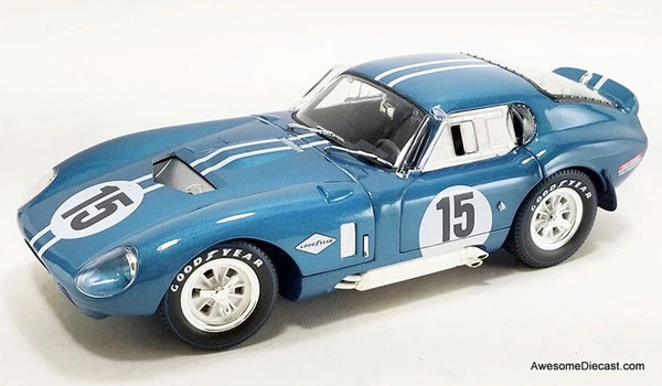 1964 Shelby Cobra Daytona Coupe #15 (Dan Gurney For President), Viking Blue 1:18 Diecast Model Car by Acme