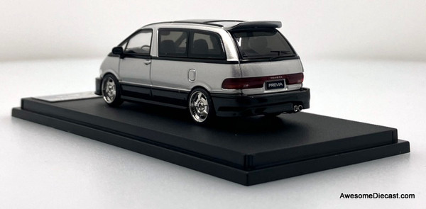 Toyota Previa, Silver/Gray 1:64 Diecast Model Car by Mortal