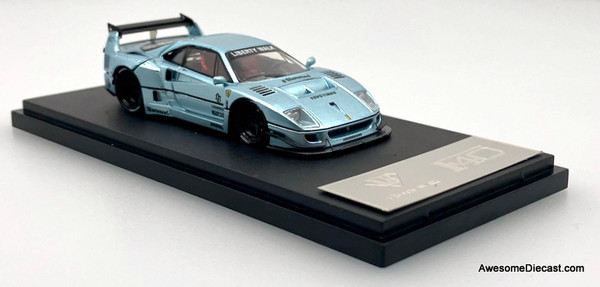 Ferrari F40 LB-Works Wide Body, Ice Blue 1:64 Diecast Model Car by Star Model