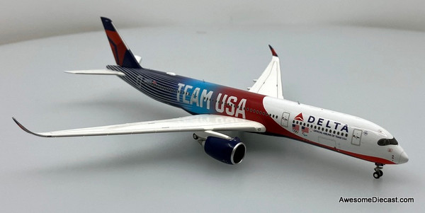 Airbus A350-900: Delta Airlines (N531DN) Team USA 1:200 Diecast Model Plane by Gemini 200