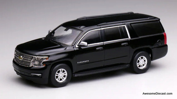 Chevrolet Suburban, Black 1:64 Diecast Model Car by 596 Model