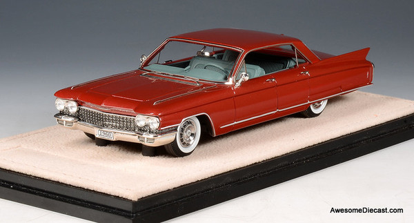 1960 Cadillac Eldorado Brougham Pininfarina, Pompeian Red Metallic 1:43 Resin Cast Model Car by Stamp Models