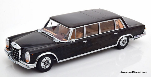 1964 Mercedes Benz 600 LWB Pullman (W100), Black 1:18 Diecast Model Car by KK Scale