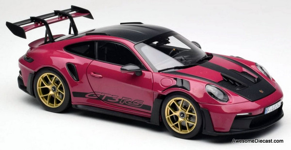 2022 Porsche 911 992 GT3 RS Weissach Pack, Ruby Star 1:18 Diecast Model Car by Norev