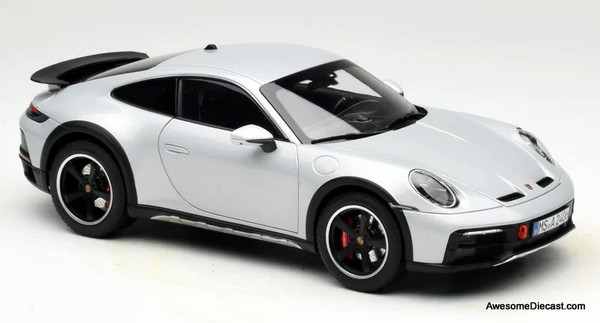 2023 Porsche 911 Dakar Ice Gray Metallic 1:18 Diecast Model Car by Norev