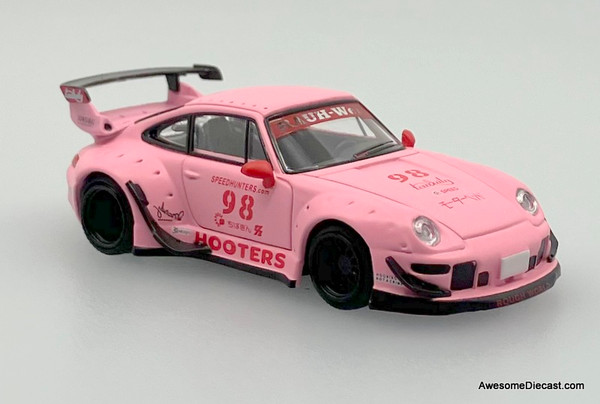 Porsche 993 #98 Hooters Matte Pink 1:64 Diecast Model Car by Model M