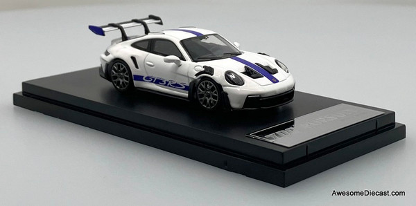 Porsche 911 GT3 RS (992), White 1:64 Diecast Model Car by TPC