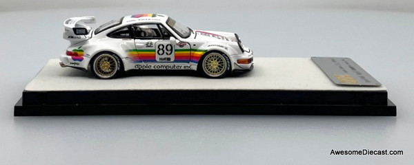 Porsche 964 RWB #89, White: Apple Livery 1:64 Diecast Model Car by PGM